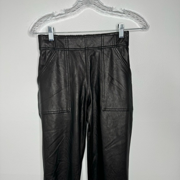 Spanx faux leather black noir jogger xs - Picture 3 of 9